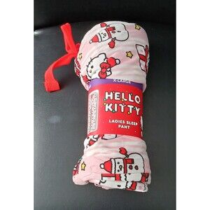Hello Kitty Fleece Sleep Pant. Red/Pink/White. Women Size Extra Large